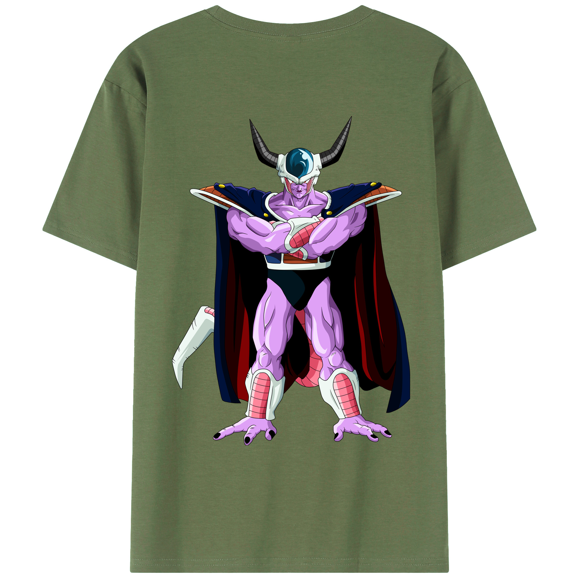 （画像用） ドラゴンボール コルド大王 DRAGON BALL King Cold 綿100％ メンズ半袖Tシャツ（バックプリント） 通気性